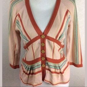 Anthropologie Sweaters - Guinevere Anthropologie 3/4 Sleeve Peplum Cardigan Anthropologie Sweaters - Guinevere Anthropologie 3/4 Sleeve Peplum Cardigan